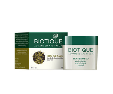 Biotique Bio Bhringraj Fresh Growth Therapeutic Oil, 120ml And Biotique Bio Seaweed Revitalizing Anti Fatigue Eye Gel, 15g